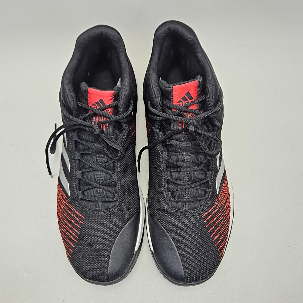Adidas Pro Spark 2018 Black Red Silver Basketball Shoes Mens 15 F99892 - Picture 4 of 13